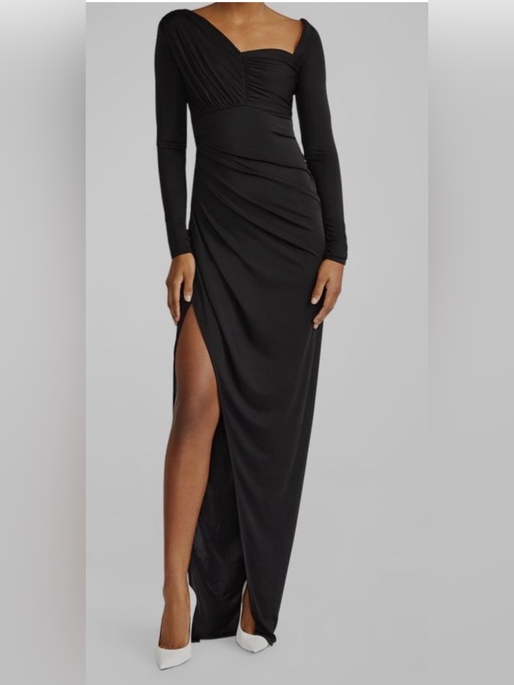 Zac Posen Asymmetrical Jersey Gown - Picture 6 of 13